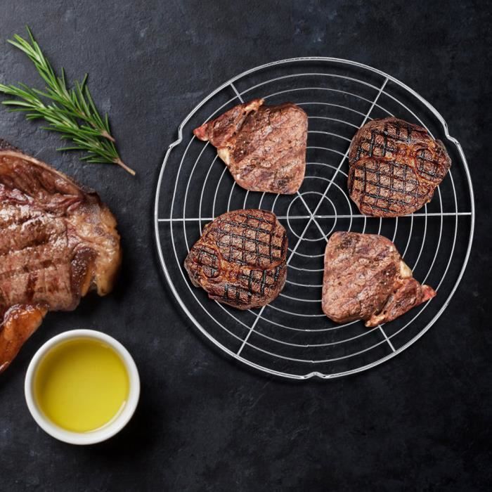 UISEBRT Grille De Cuisson Barbecue Rectangle - Fonte Émaillée 42x28cm, Pour Gaz Et Charbon