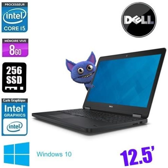 DELL LATITUDE E7470 CORE I5 6300U – GRADE A 141 Argent Noir