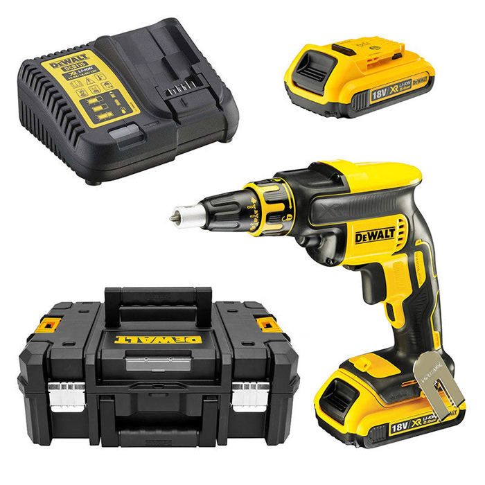 Visseuse plaques de plâtre 18V 2Ah Li ion Moteur Brushless DEWALT DCF620D2 - vue 2
