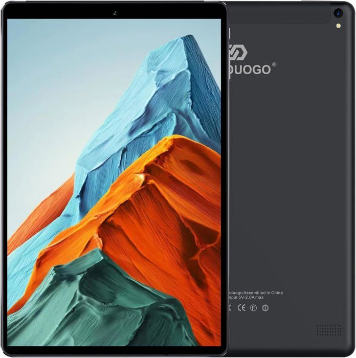 Tablette Tactile 10.1 – DUODUOGO – P8 – 4Go RAM – 64Go ROM – Android 10.0 – 4G – GPS