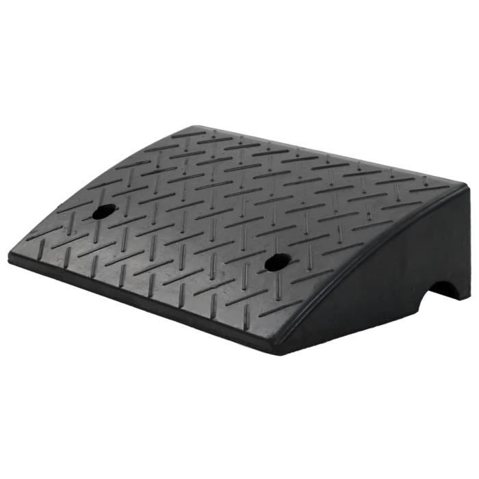 Rampe de trottoir Excellent 25 mm - Rampe de trottoir de qualité supérieure en granulés de caoutchouc - Fabriquée en Allemagne - Noire - La rampe parfaite pour franchir facilement les obstacles