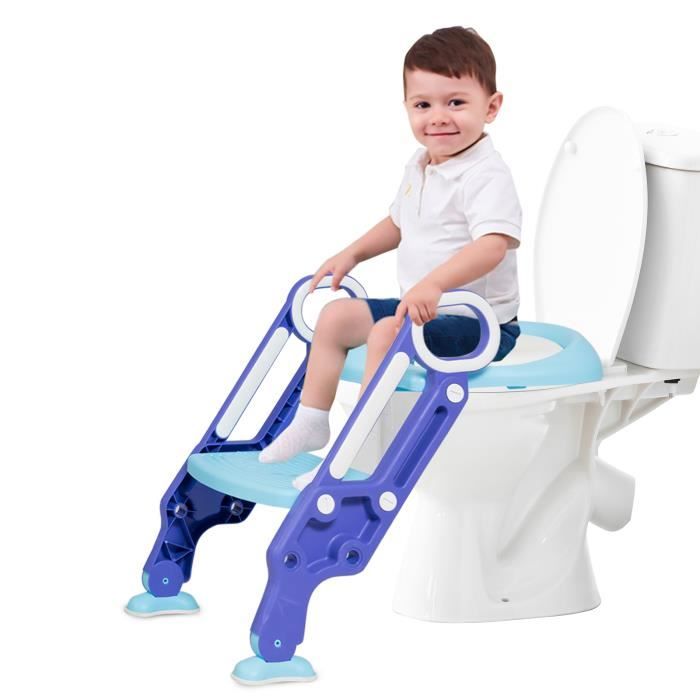 Marche pied bébé Giantex Siège de Toilette pour Enfants Pliable et