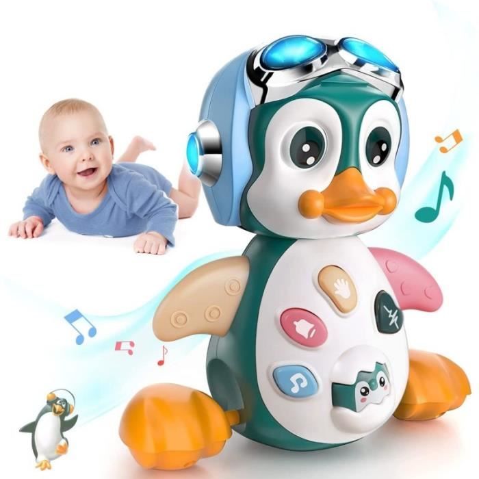 Jouet Musical Enfant 1 an Jouets Rampants avec Musique et lumières Jouet pour Bébé Pingouin 6 12 Mois Jouet éducatif Jouet d éve
