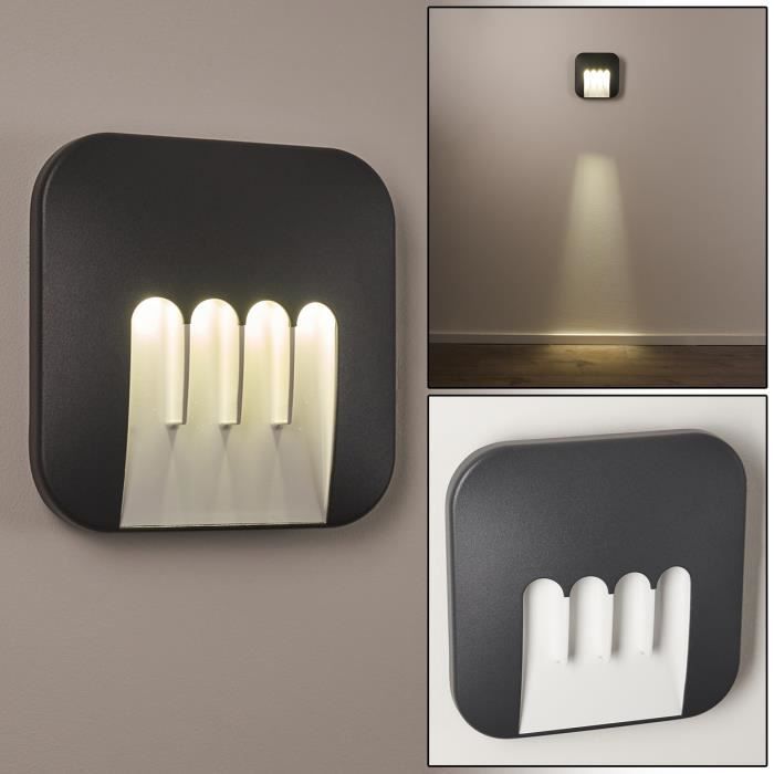 Applique murale LED dextérieur - HOFSTEIN - Silvso - Aluminium anthracite - IP54