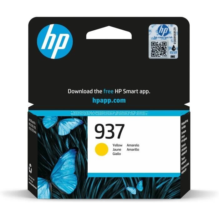 HP 937 Cartouche dencre jaune authentique (4S6W4NE) pour HP OfficeJet Pro 9110/9120/9130/9720/9730