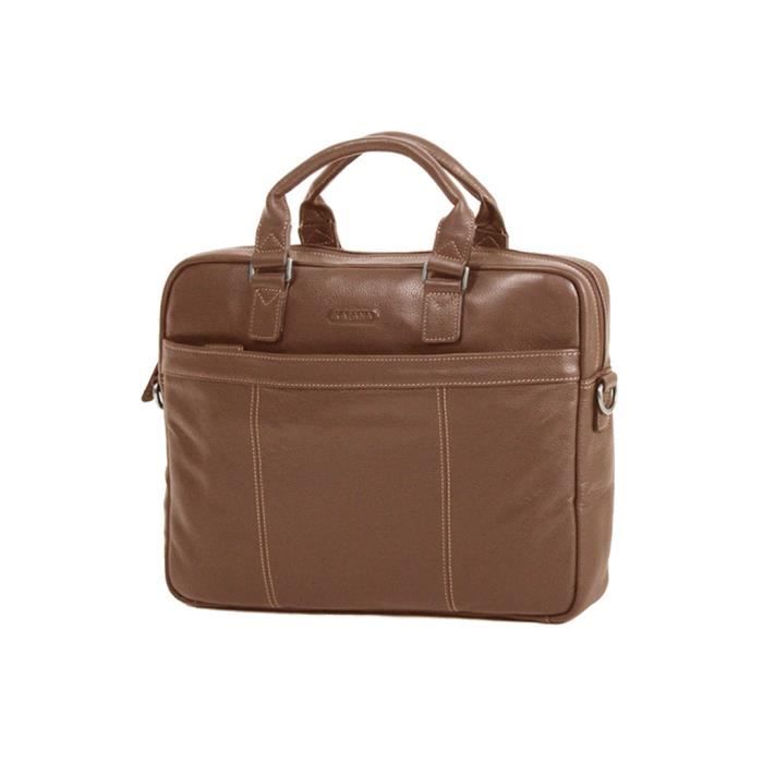 sac ordinateur marron