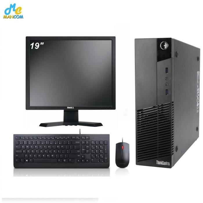 Ordinateur de Bureau Complet Lenovo thinkCentre M83 Pentium - 8go - 1 To hdd- 19\