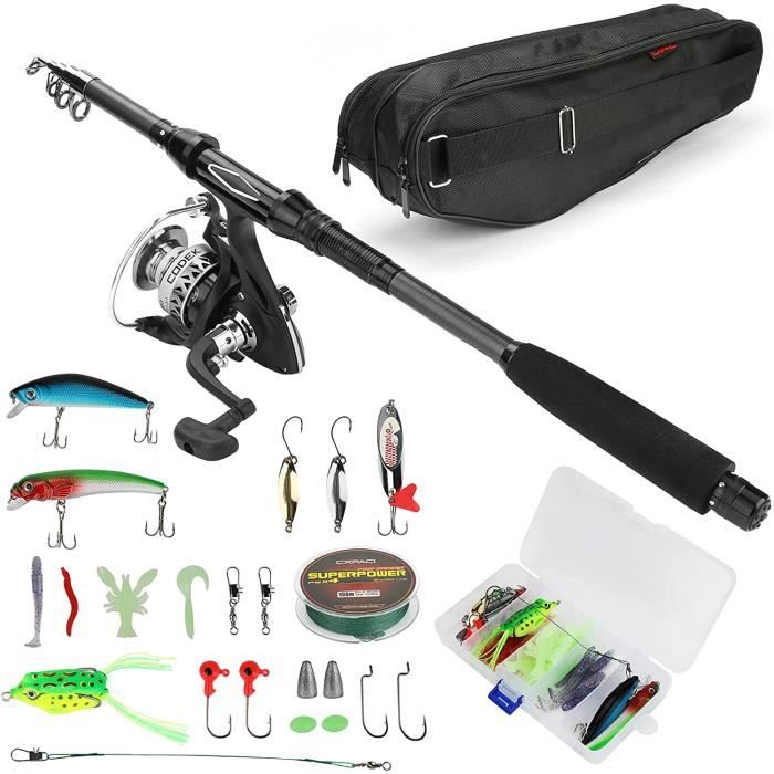 Canne à Pêche Télescopique Ultra Légère En Carbone 150 Cm 1,8