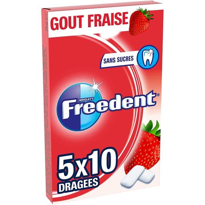 Hygiene Dentaire ChewingGum À Fraise Sans Sucres 5 Étuis Cdiscount Au quotidien
