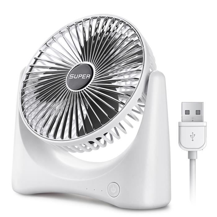 Mini Ventilateur De Bureau Silencieux 3 Vitesses Usb Alim Pour Lit Etudiant Bebe Ventilateur Argent Cdiscount Bricolage