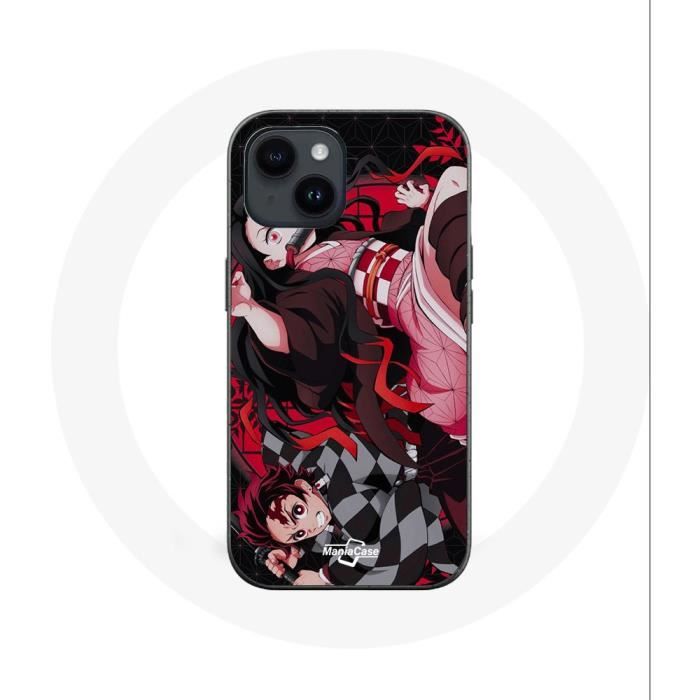 Coque pour Iphone 14 - Maniacase - Demon Slayer - Tanjiro - Nezuko - Souple