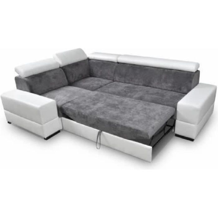 Canapé d'angle convertible 4 places CAPRE design simili ...