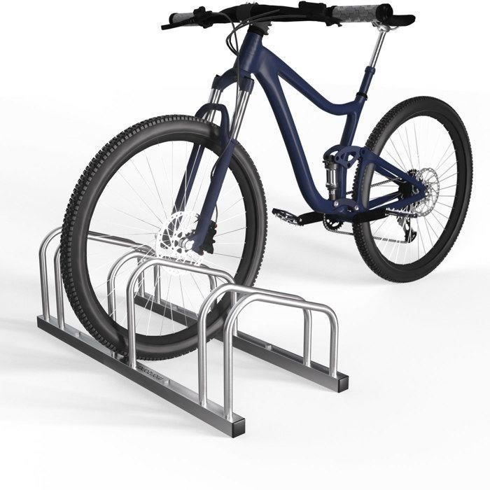 Râtelier pour 3 vélos - MONZANA - Support de rangement métal - Largeur de pneu jusqu'à 60mm - Montage facile