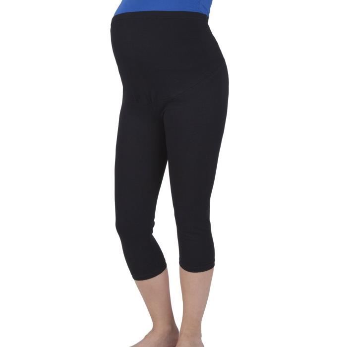 Legging 3/4 Grossesse Be Mammy – Viscose Souple, Taille Haute Adaptée Ventre, Confort Sport & Quotidien