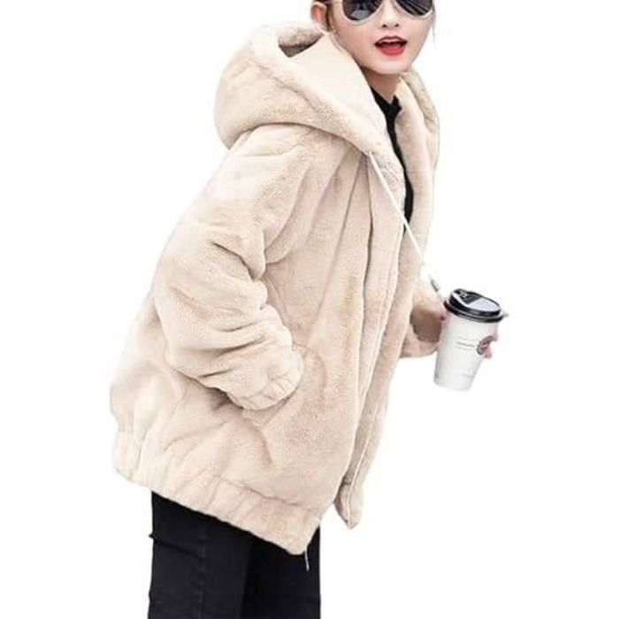 Manteau Femme Hiver Polaire Thermique - Grande Taille - Coupe Oversized - Doux Et Chaud - Style Sport Chic