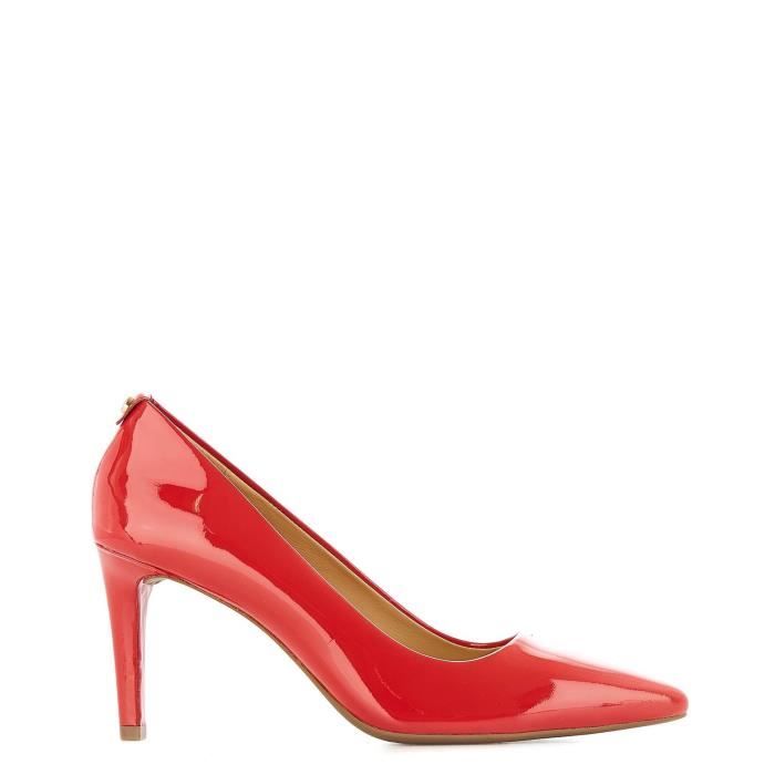 escarpins rouge cuir femme