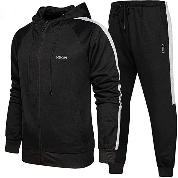 Générique Survêtement Homme Ensemble Casual Sport Sweat à Zippé Veste à  Manches Longues et Pantalon de Jogging de Cordon de Serrage Ensemble Sport  Jogging Homme : : Mode