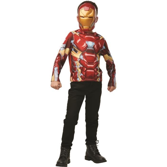 Déguisement Iron Man - RUBIES - Set plastron et masque - Garçon 4 ans et plus - Licence Marvel
