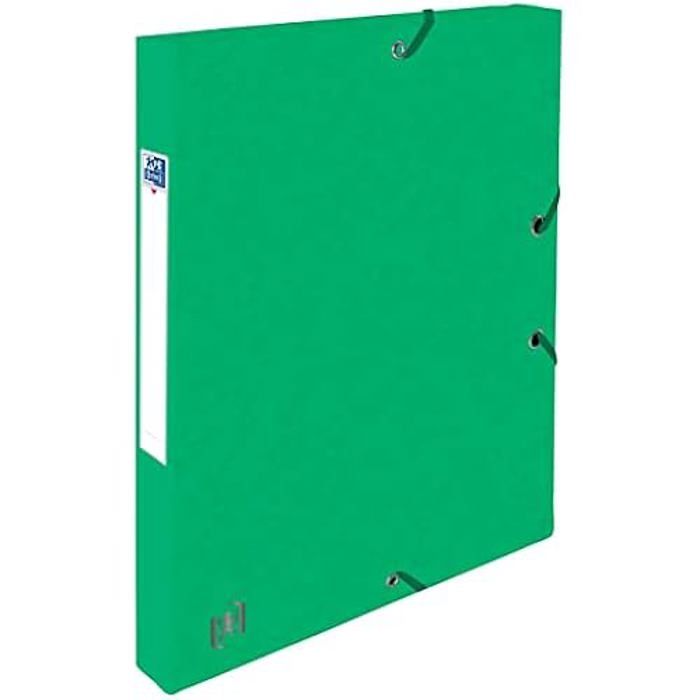 Boîte de classement - OXFORD - Top File+ - 24x32 cm - Élastique - Vert ...