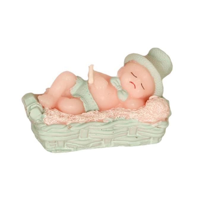 2 Pcs Bebe Garcon En Berceau Conception Bougies Simuler Forme Bougie Bureau Decoration Creative Cadeau Bougie Hors Anniversaire Cdiscount Maison
