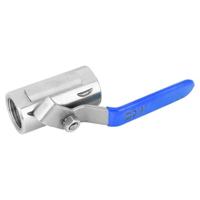 Vanne À Bille Papillon 1/2 Pouce DN15 Acier Inox 304 - Robinet Jardin Gaz Eau