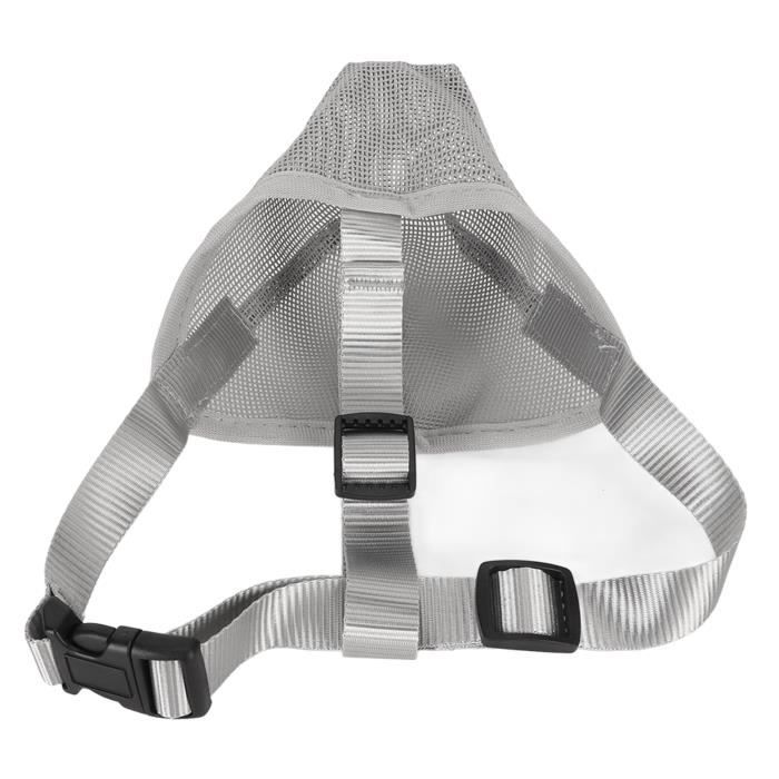 2 Pcs Size L Grey Breathable Mesh Dog Muzzle - Anti-Barking, Biting & Chewing - Adjustable & Comfortable Nylon Muzzle for Dogs