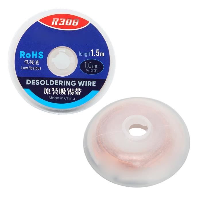 Lot De 3 Tresses à Dessouder Fil Cuivre - 1.5mm 2.5mm 3.5mm X 3m | Outil Soudure Électronique