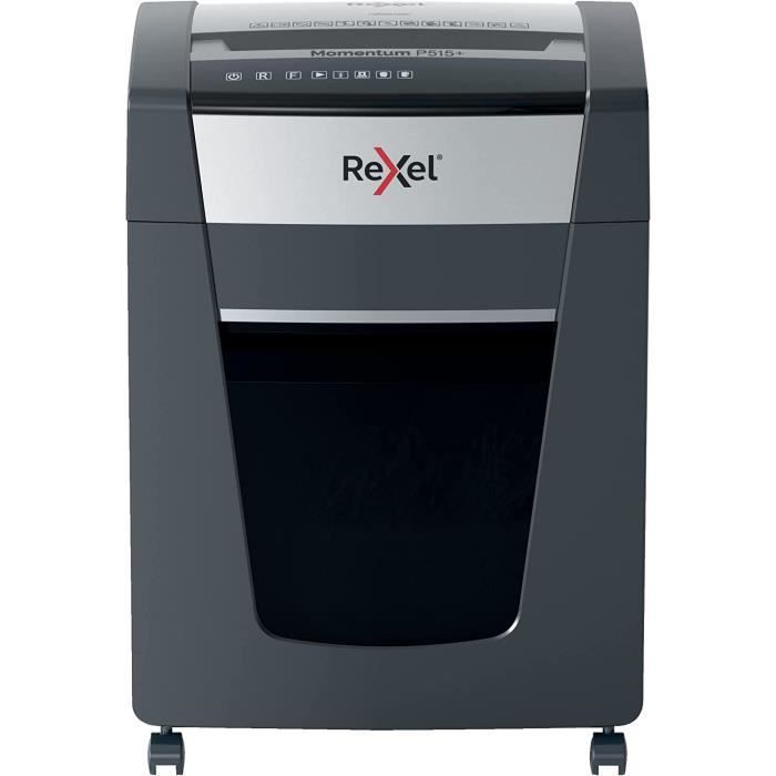 Destructeur de documents - REXEL - Momentum P515+ - Coupe Micro P5 - Capacité 15 Feuilles - Corbeille 30L