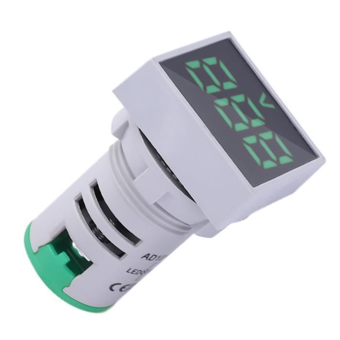 Voyant Voltmètre Blanc Pour Coffret/armoire – Perçage 22mm, Plage 50 à 400V