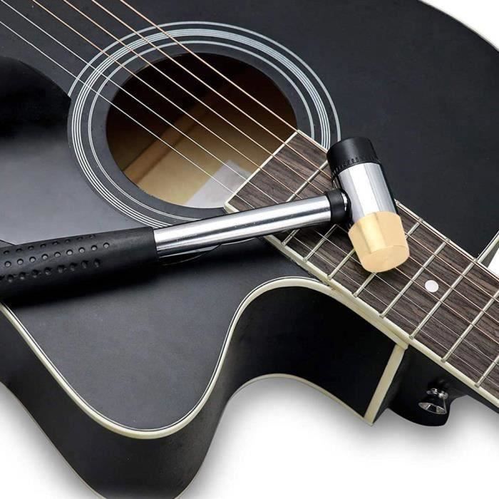 Marteau En Plastique Pour Guitare Avec Têtes Laiton Et Caoutchouc - Outil Précis Pour Basse, Mandoline, Ukulélé