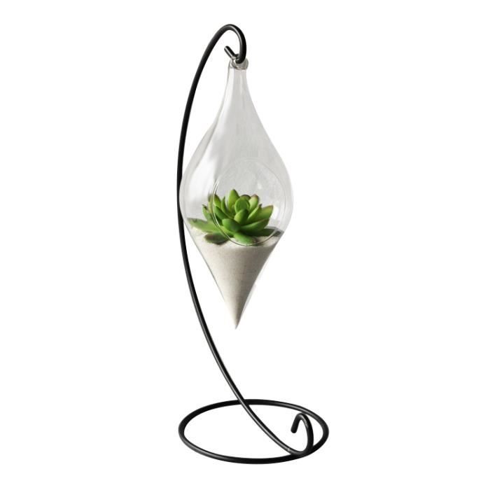 SODIAL Chat en Forme De Vase en Verre Hydroponique Plante Vase /à Fleur Terrarium Contenant Pot D/écor Art Cadeau