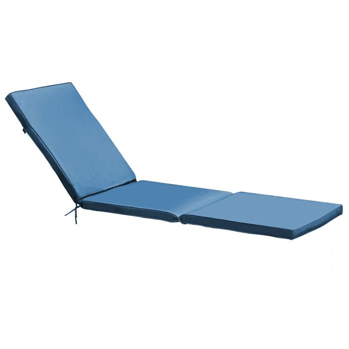 Coussin bain de soleil polyester bleu pacific 186x53x5 cm Picchu - Oviala
