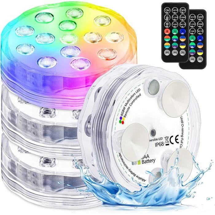 Boule Lumineuse Boules Lumineuses Flottantes Pour Piscine - Lot De 2 - RGB 16 Couleurs - Étanche IP68 - Télécommande Incluse Lampe Solaire Exterieur Decorative