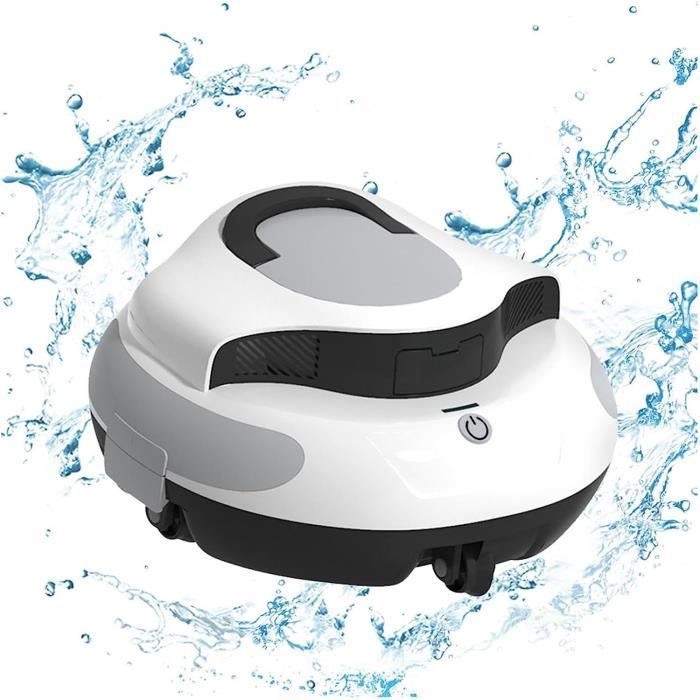 Robot Nettoyeur Piscine TALOSBO - Autonome, 130 Min D'autonomie, Pour Fonds Plats Jusqu'à 80 M²