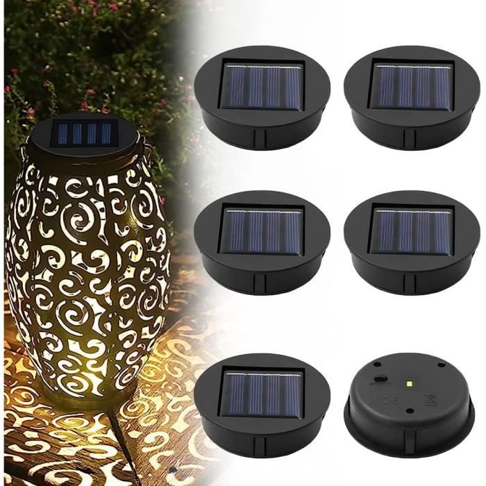 Lot De 4 Lampes Solaires De Rechange - Panneau Solaire + LED, étanchéité IP65, Pour Lanternes De Jardin, Décorations