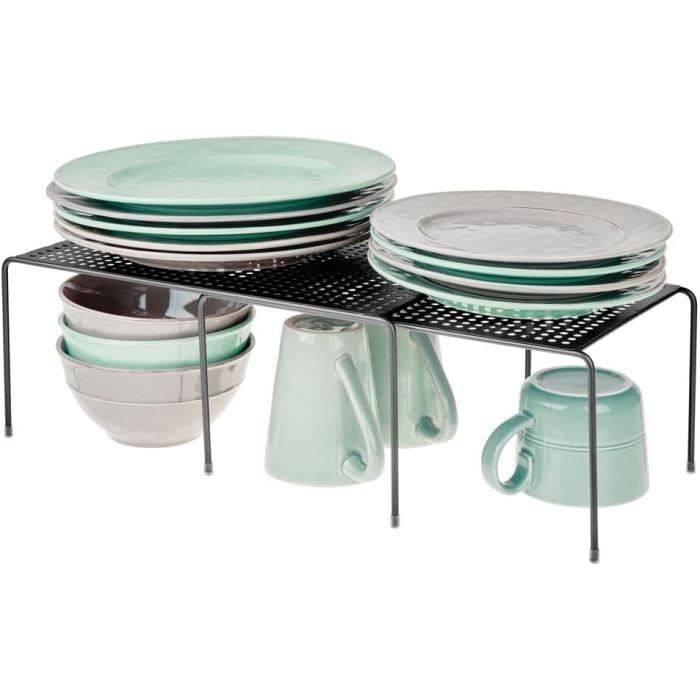 Design Desserte De Cuisine Blanche Avec Plateau Bois, étagère à épices, Porte-serviette, Rangements Réglables Et Buffet