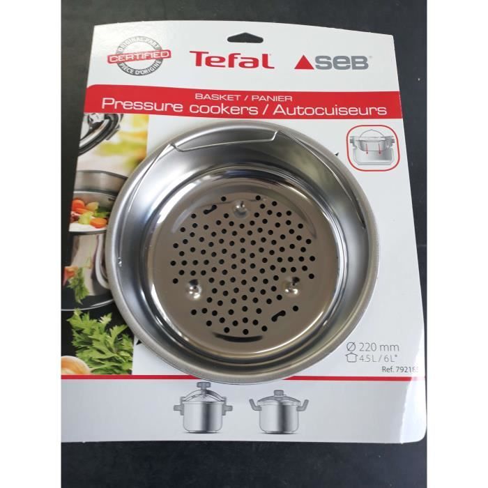 Panier vapeur rigide - SEB - DAIM.220MM - 4.5/6/7.5L - Gris - Compatible Clipso