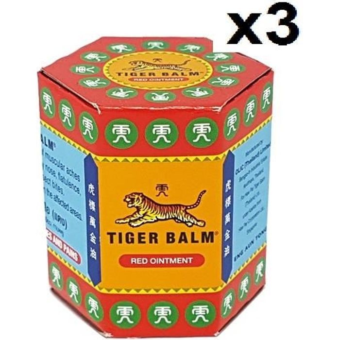 Tiger Balm Lot De 3 Baume De Tigre Rouge Red Ointment 30 G Cdiscount Sante Mieux Vivre