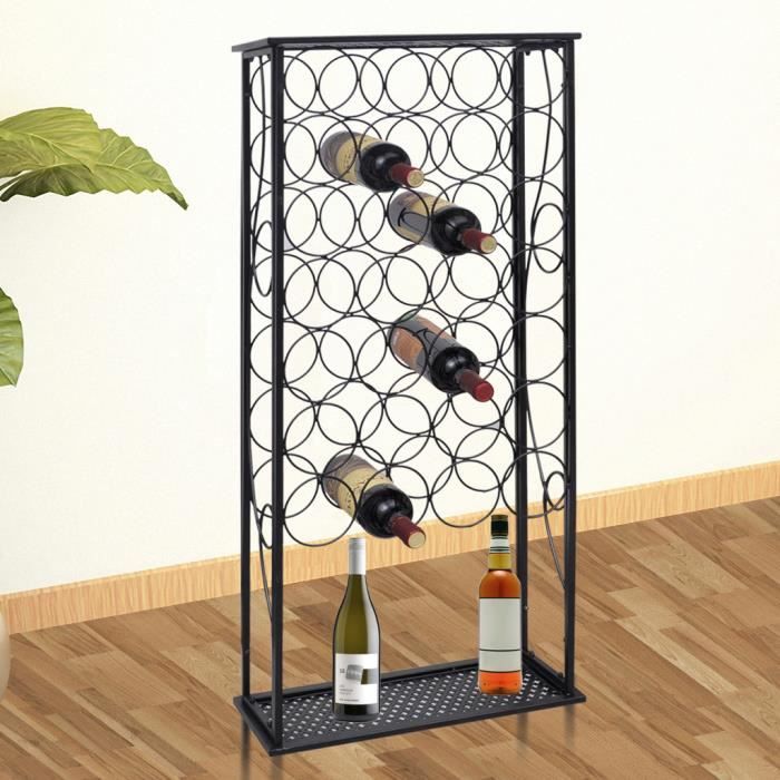 Porte bouteille vin fer forgé