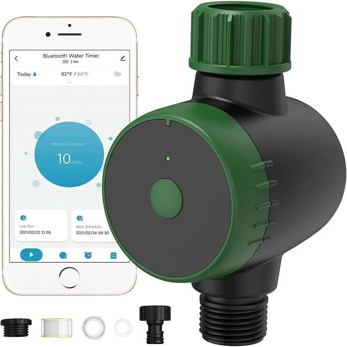 Programmateur Arrosage Bluetooth Diivoo - Contrôle Intelligent Via App (20 Programmes + Mode Pluie)
