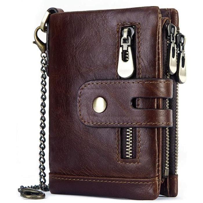 TOOAD Portefeuille en cuir pour dames grande capacité porte-monnaie