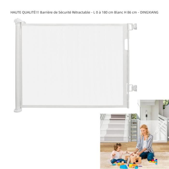 Meilleurs prix pour Barrière de sécurité rétractable - VARIVIDA - Modèle DINGXIANG - ABS et tissu - L 0 à 180 cm - H 86 cm
