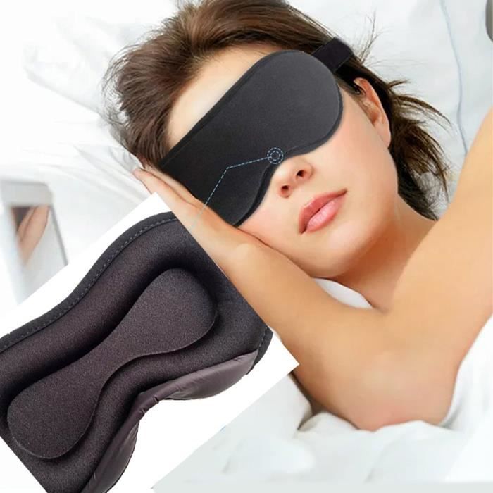 Masque De Nuit Occultant 3D - Confort Doux & Réglable - Pour Sommeil Profond, Avion, Sieste