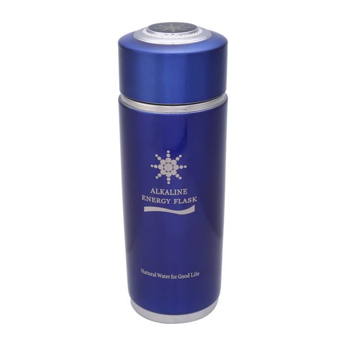 Bouteille D'eau Alcaline Portable En Acier Inoxydable - Filtre Ioniseur Bio énergie - 400ml - Rouge