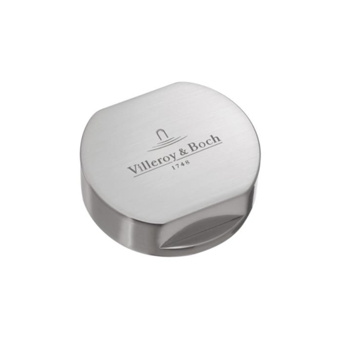 Bouton pour mécanisme 2 cuves VILLEROY & BOCH en laiton finition inox brossé
