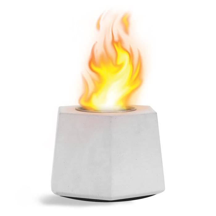 Wedyvko Cheminée De Table Portatif à L'éthanol Pour Intérieur Et Extérieur - Cône Circulaire