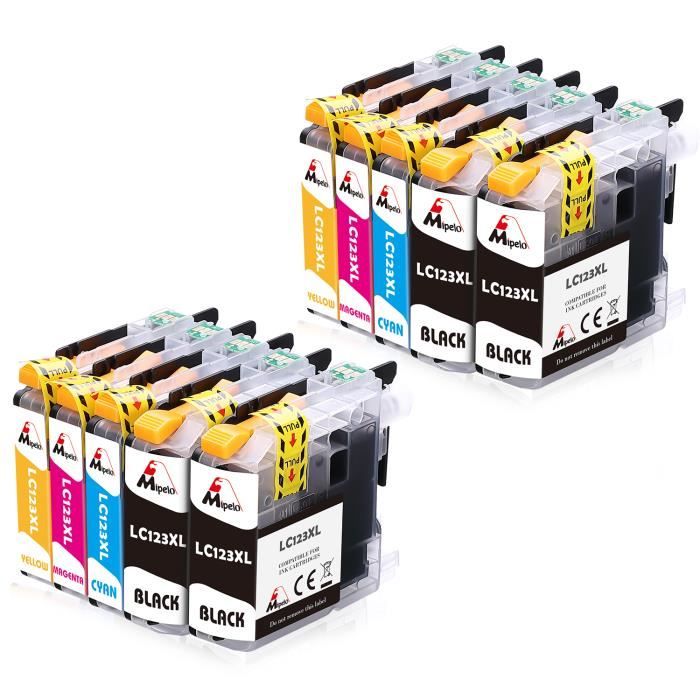 Woungzha 4x LC421 cartouches d'encre LC421 Compatible pour Brother