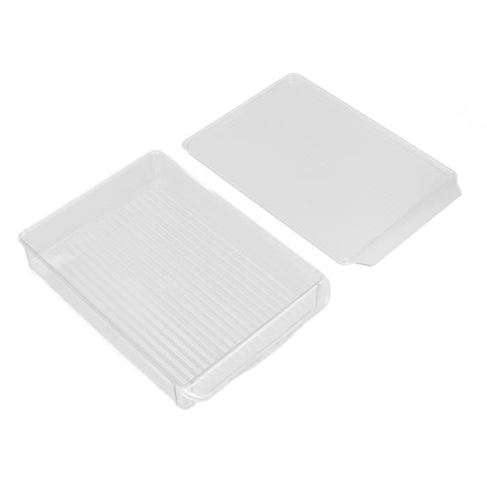Lot de 2 grands bacs de rangement en plastique avec poignées – Organisation dans le garde-manger