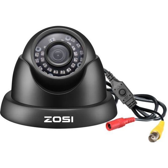 ZOSI 2.0MP HD 1080p Caméra de Surveillance Quadbrid 4-in-1 HD-CVI/TVI/AHD/960H Analog CVBS 24 LEDs Vision Nocturne 65ft 3.6mm Lens