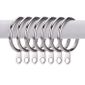 Argent WXJ13 M/étal Anneaux de rideaux 50 packs /à suspendre /à anneaux pour rideaux et tiges